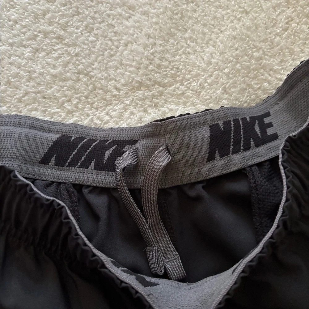 Nike Black and Yellow Sweatpants with Elastic Cuffs
